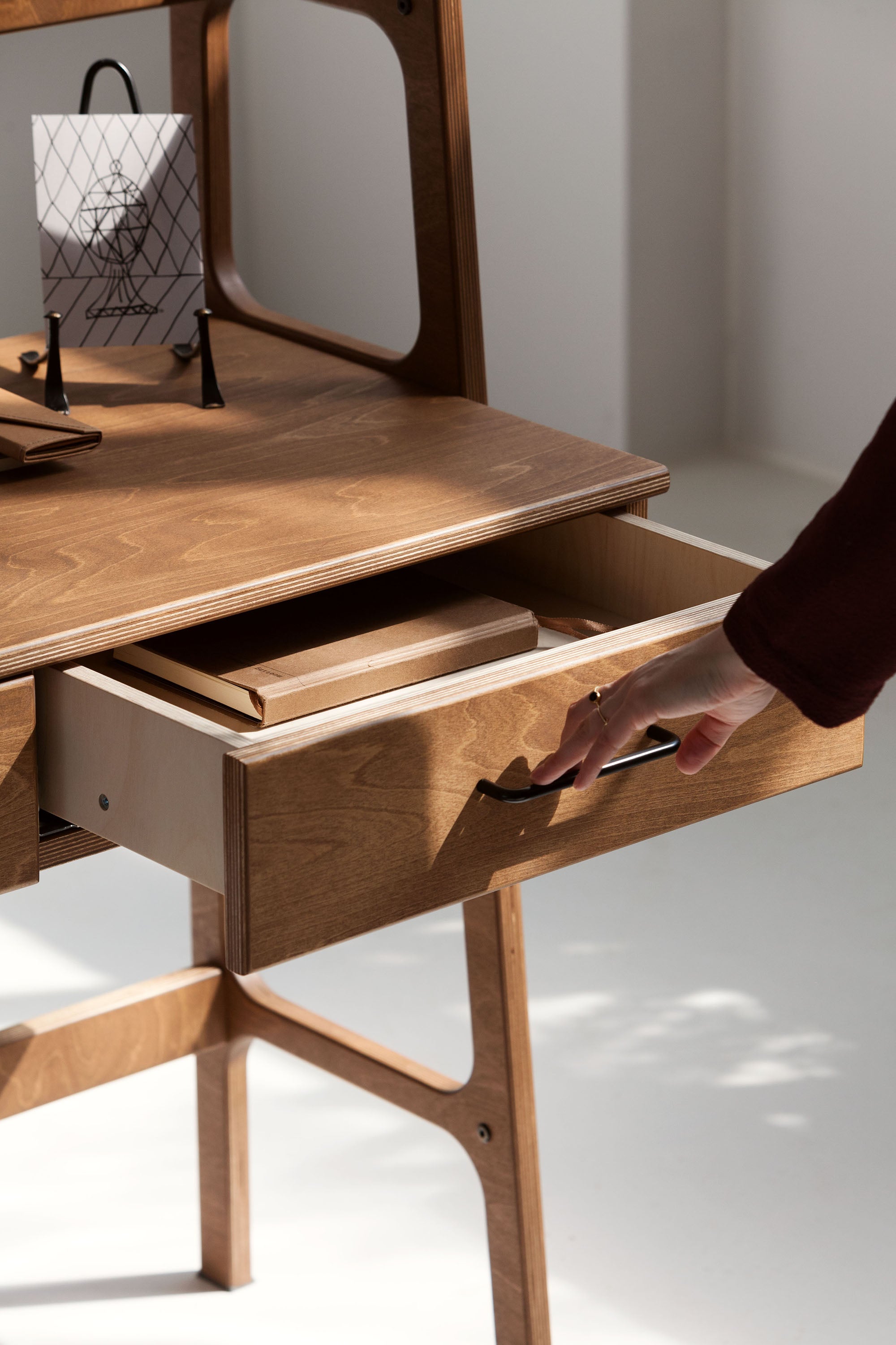 High desk deals with drawers