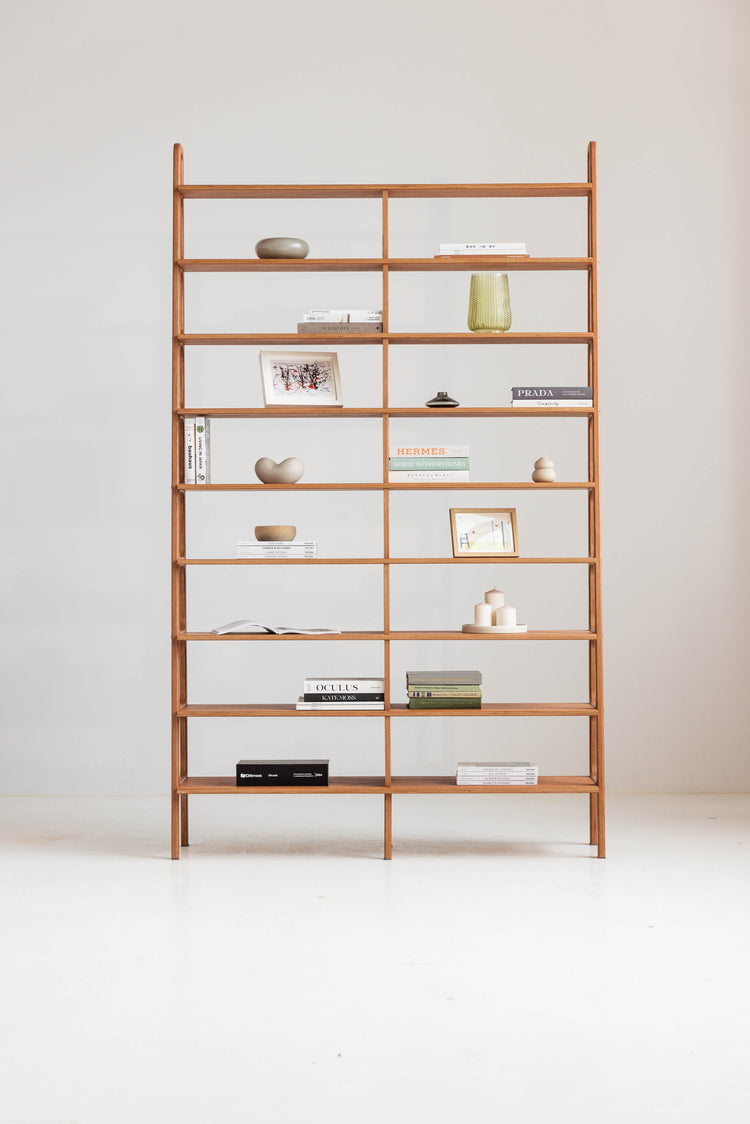 Bookcase Double Maxi Plus with 9 shelves