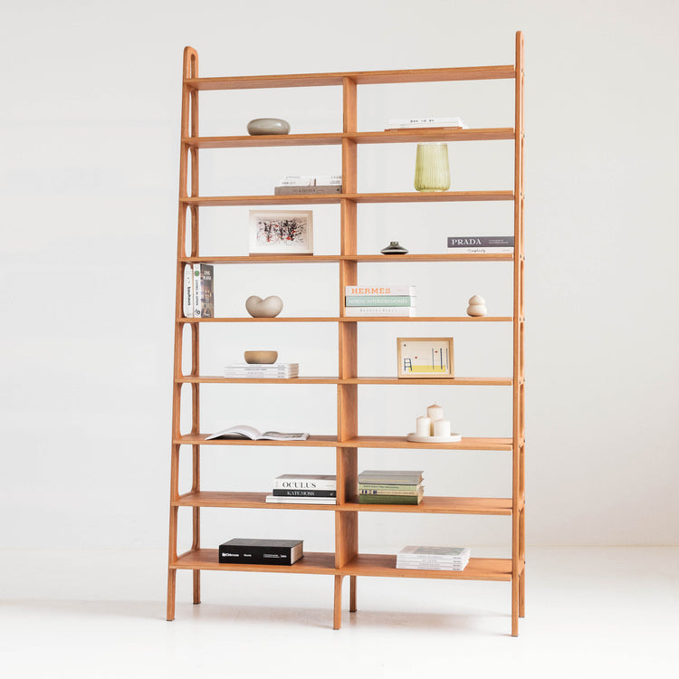 Bookcase Double Maxi Plus with 9 shelves